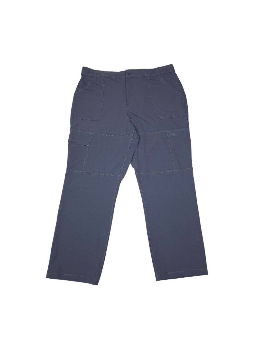 Dickies Mens 2XL Gray Straight-Leg Cargo Pants Elastic Waist Drawstring